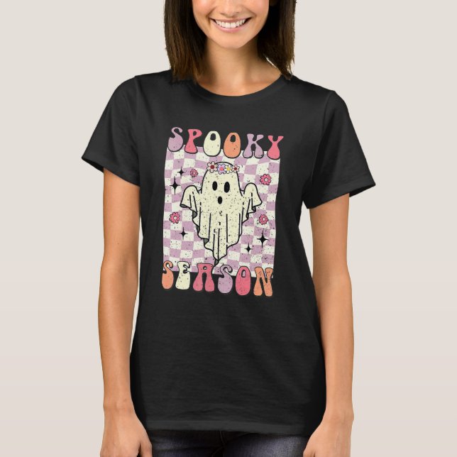 Spooky Season Shirt, Halloween Season, Spooky Babe T-Shirt (Front)