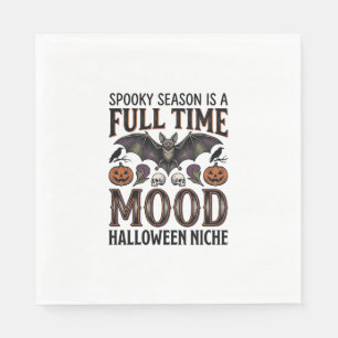 Spooky Season Shirt Vintage Engraving Halloween Gr Napkins