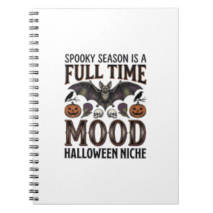 Spooky Season Shirt Vintage Engraving Halloween Gr Notebook