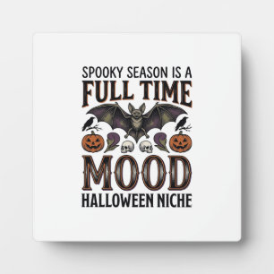 Spooky Season Shirt Vintage Engraving Halloween Gr Plaque