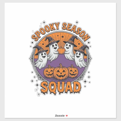 Spooky Season Squad Cute Ghost Halloween Shirt_1 Sticker