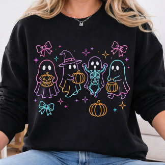 Spooky Season | Vibrant Neon Halloween Pumpkin Sweatshirt