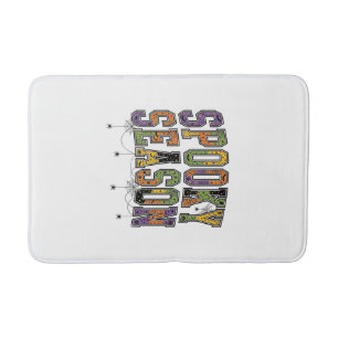 Spooky Season Vintage Halloween Typography Design_ Bath Mat