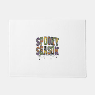 Spooky Season Vintage Halloween Typography Design_ Doormat