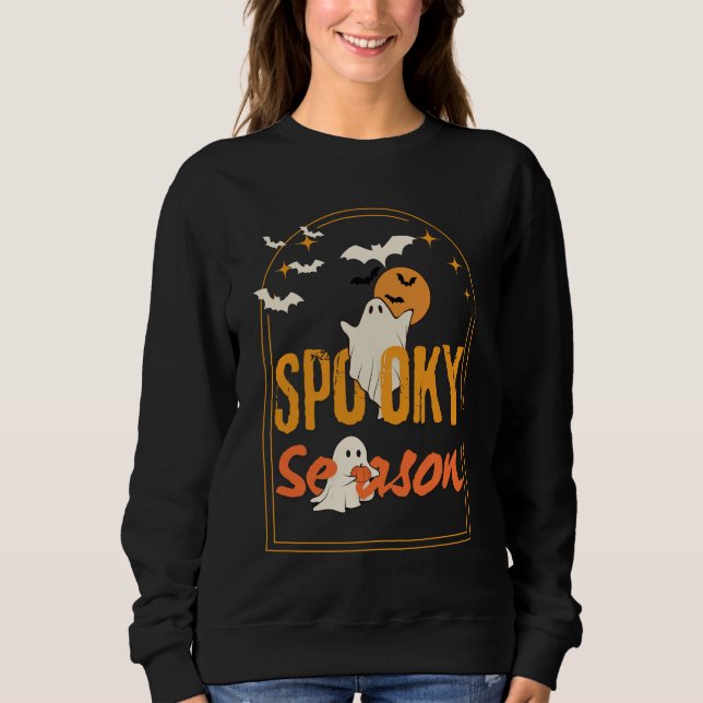 Spooky season vintage retro Halloween gifts  Sweatshirt (Front)