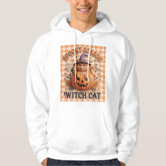 Spooky Season Witch Cat Pumpkin Hoodie