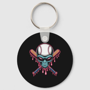 Spooky Sell T Alien Halloween Scary Drip Ice Cream Keychain