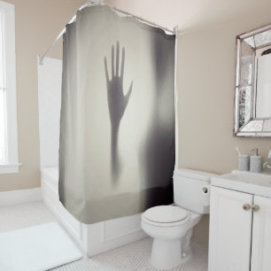 Spooky Shadow Halloween Party Shower Curtain