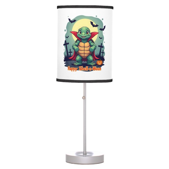 Spooky Shell Surprise Turtle Table Lamp (Front)