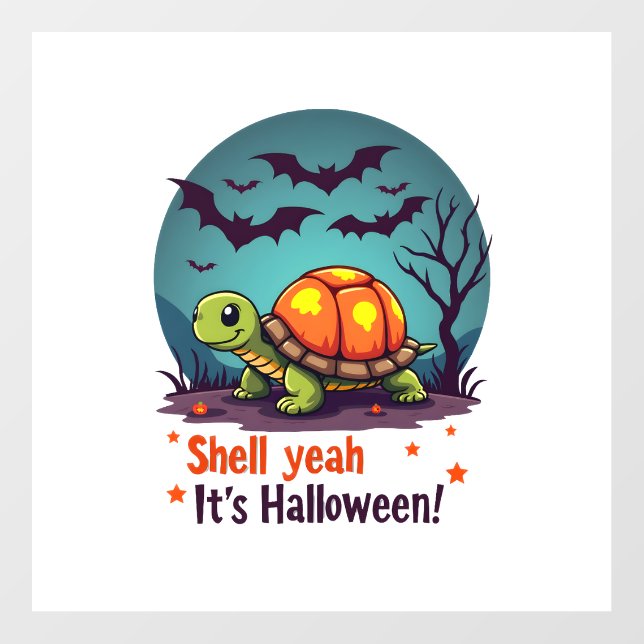 Spooky Shell Surprise Turtle Wall Decal (Front)