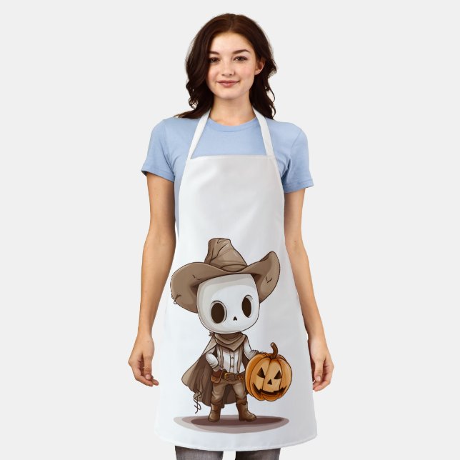 Spooky Sheriff Skeleton Apron (Worn)