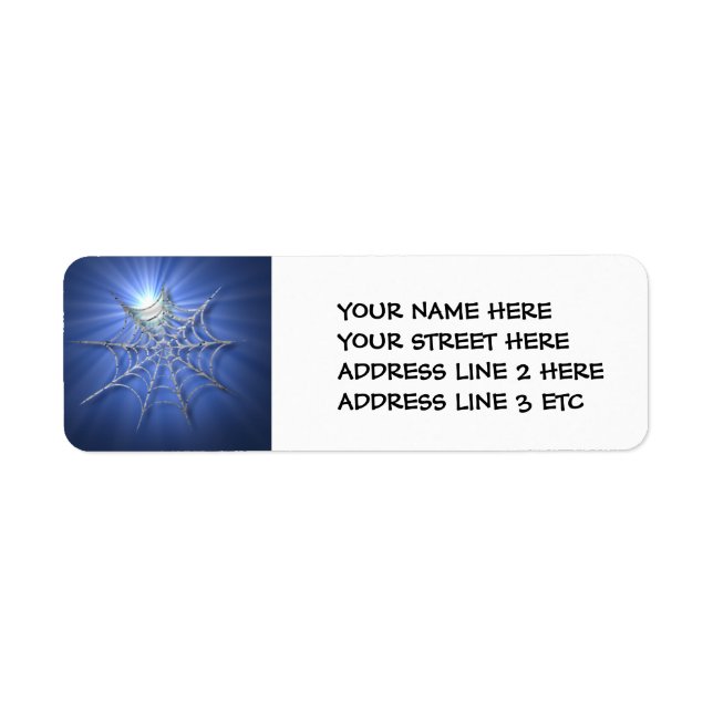 Spooky Shiny Spiderweb Label (Front)