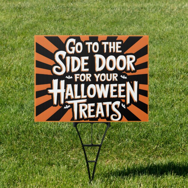 Spooky sign for Halloween treats (Insitu)