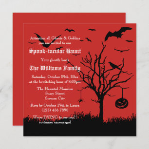 Spooky Silhouettes Halloween Invitation