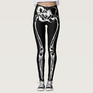 Spooky Skeleton Bones Halloween Leggings