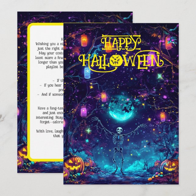 Spooky Skeleton Dance  Card (Front/Back)