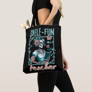 Spooky Skeleton Elementary School Teacher Tote