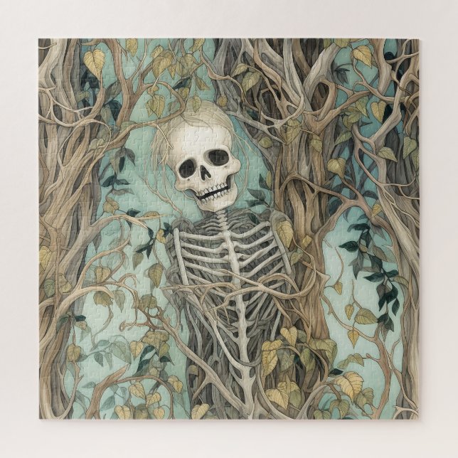 Spooky Skeleton Halloween Jigsaw Puzzle (Vertical)
