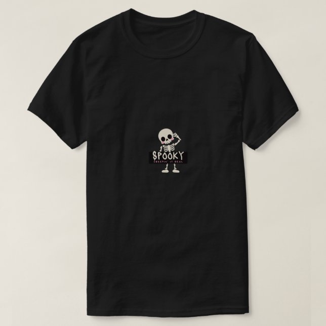 Spooky Skeleton Halloween Tees (Design Front)