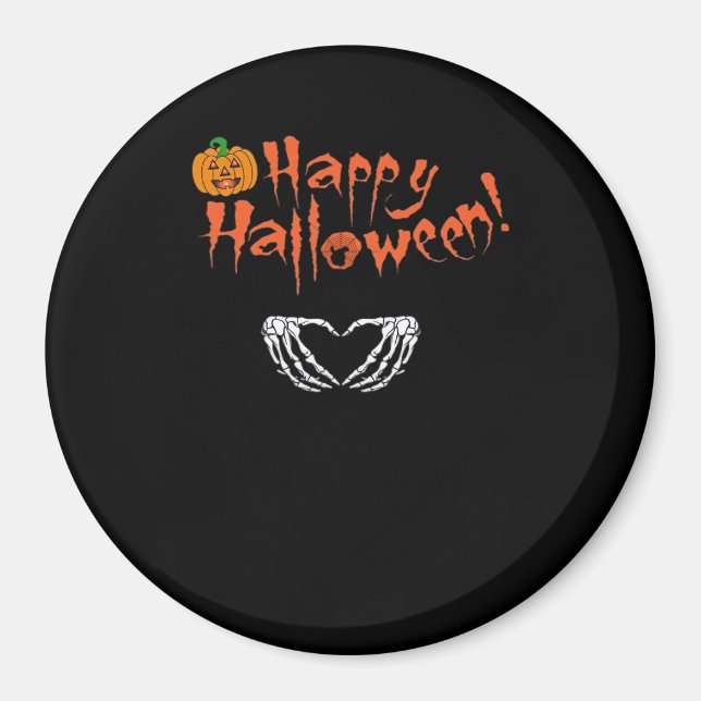 Spooky Skeleton Hands Happy Halloween Classic  Magnet (Front)