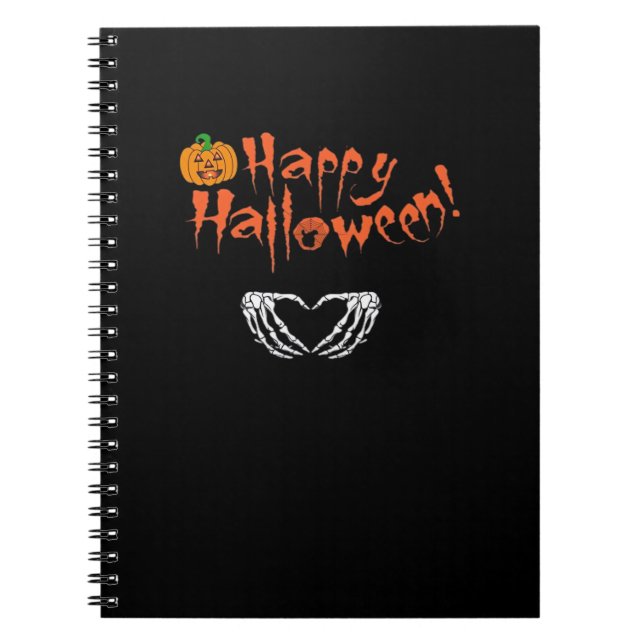 Spooky Skeleton Hands Happy Halloween Classic  Notebook (Front)