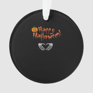 Spooky Skeleton Hands Happy Halloween Classic Ornament