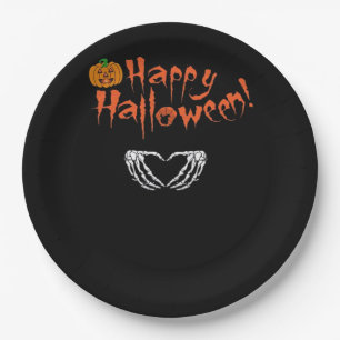 Spooky Skeleton Hands Happy Halloween Classic Paper Plates