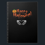 Spooky Skeleton Hands. Happy Halloween.  Notebook<br><div class="desc">A spooky skeleton hands Happy Halloween design. Playful,  creepy,  and seasonal.</div>
