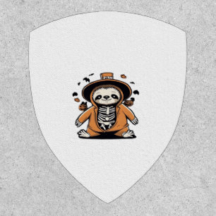Spooky skeleton sloth trick or treating Classic T- Patch