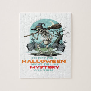 Spooky Skeleton Witch – Halloween Graveyard Advent Jigsaw Puzzle