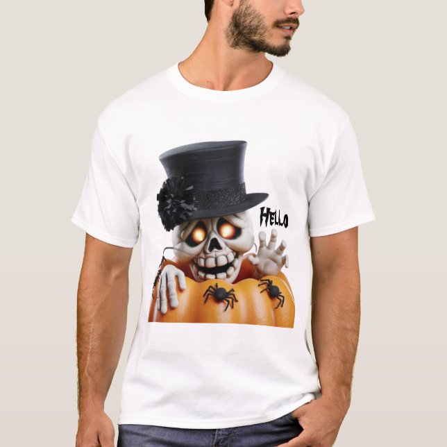 Spooky Skeleton with Top Hat Halloween Decor (Front)