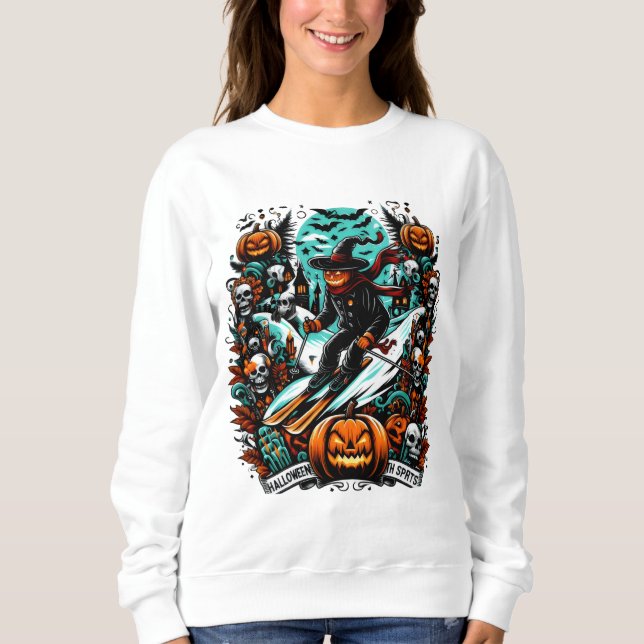 Spooky Skiing Spectacle Sweatshirt (Front)