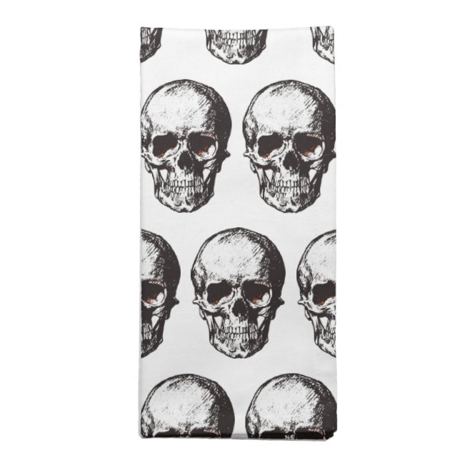 Spooky Skull Cloth Napkin (Folded)
