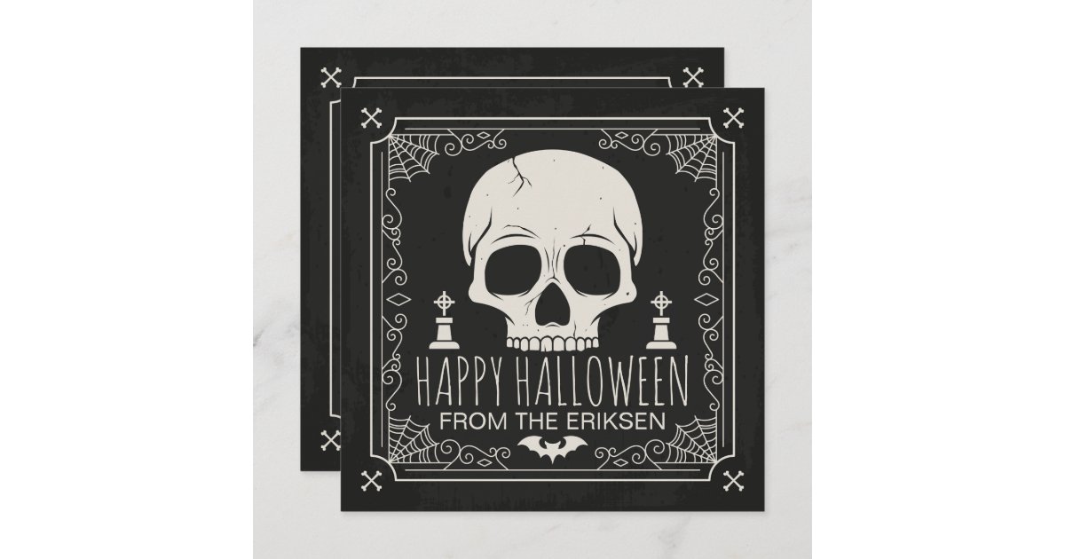 Spooky Skull Halloween Costume Party | Invitation | Zazzle