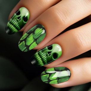 Spooky Skull Halloween Nail Art Decals