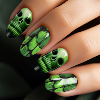 Spooky Skull Halloween Nail Art Decals