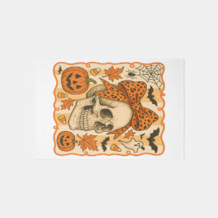 Spooky Skull Halloween Rug