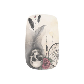 Spooky Skull Nail Art: For the Goth at Heart Minx Nail Art