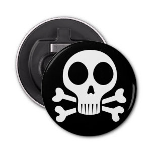spooky skull on a black background bottle opener