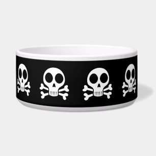 spooky skull on a black background bowl
