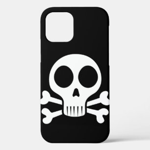 spooky skull on a black background iPhone 12 pro case
