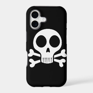 spooky skull on a black background iPhone 17 case