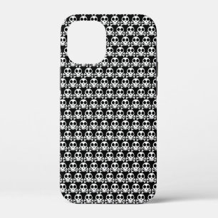 spooky skull on a black background iPhone 12 mini case