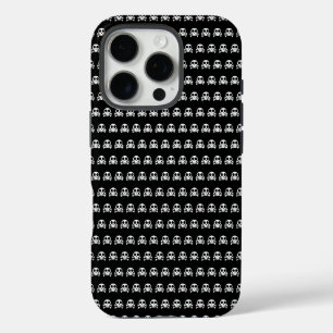 spooky skull on a black background iPhone 16 pro case