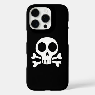 spooky skull on a black background iPhone 16 pro case