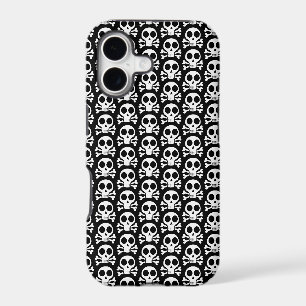 spooky skull on a black background iPhone 17 case