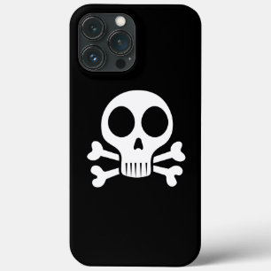 spooky skull on a black background iPhone 13 pro max case