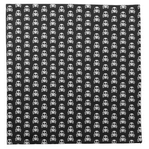 spooky skull on a black background cloth napkin