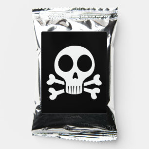 spooky skull on a black background coffee drink mix