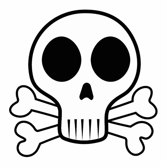 spooky skull on a black background cutout (Front)